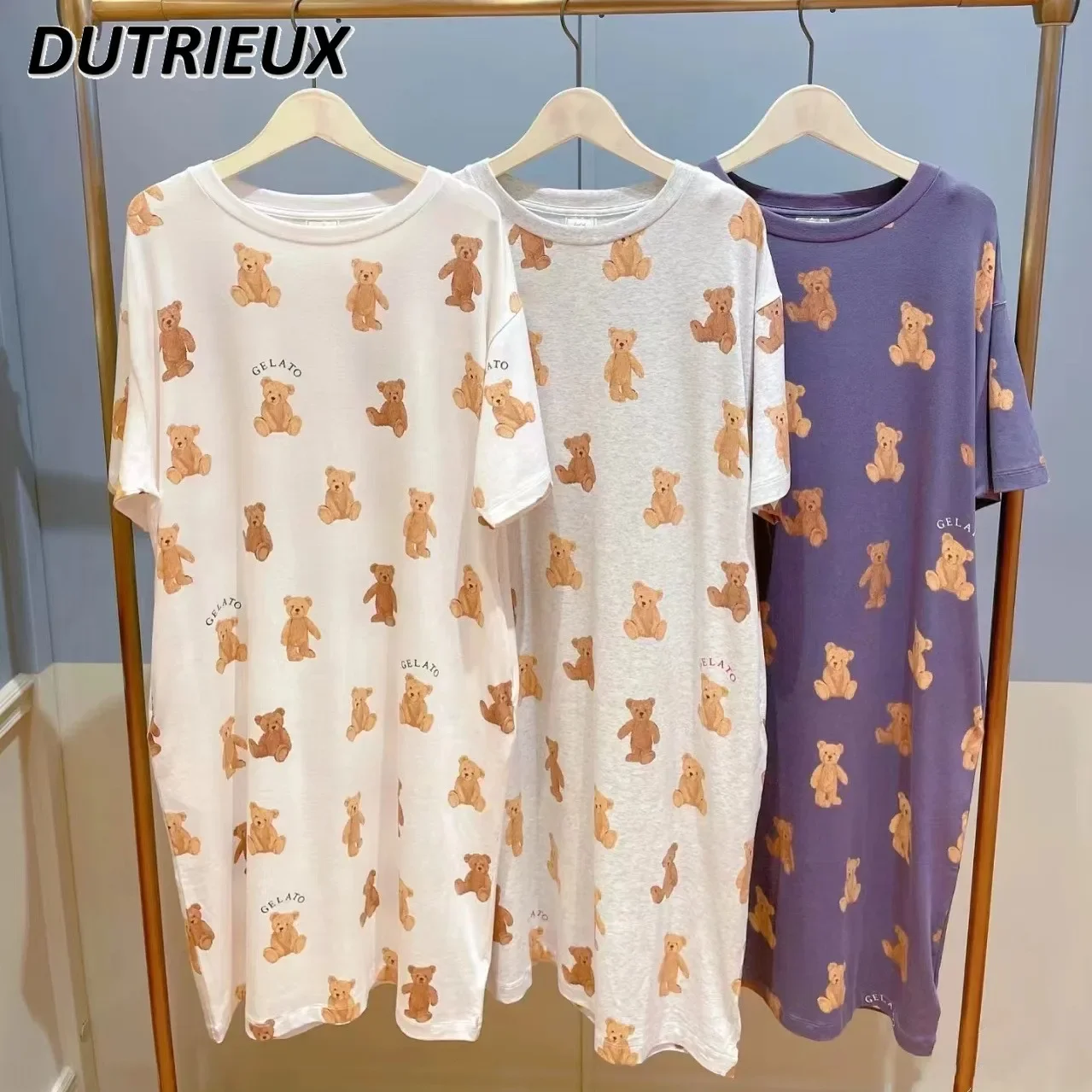 Japanese High-quality Cartoon Printing Pure Cotton Modal Cotton Loose Short-sleeved Nightdress Medium and Long Loungewear
Japanese High-quality Cartoon Printing Pure Cotton Modal Cotton Loose Short-sleeved Nightdress Medium and Long Loungewear