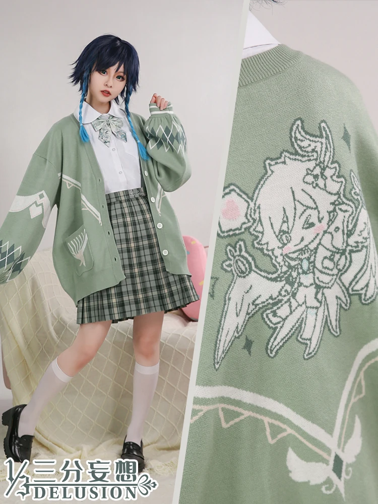 Anime Game Genshin Impact Wendi Barbatos Cosplay Costume Uniform Halloween Carnival Party Role Play Outfit Sweate Coat 2023
Anime Game Genshin Impact Wendi Barbatos Cosplay Costume Uniform Halloween Carnival Party Role Play Outfit Sweate Coat 2023