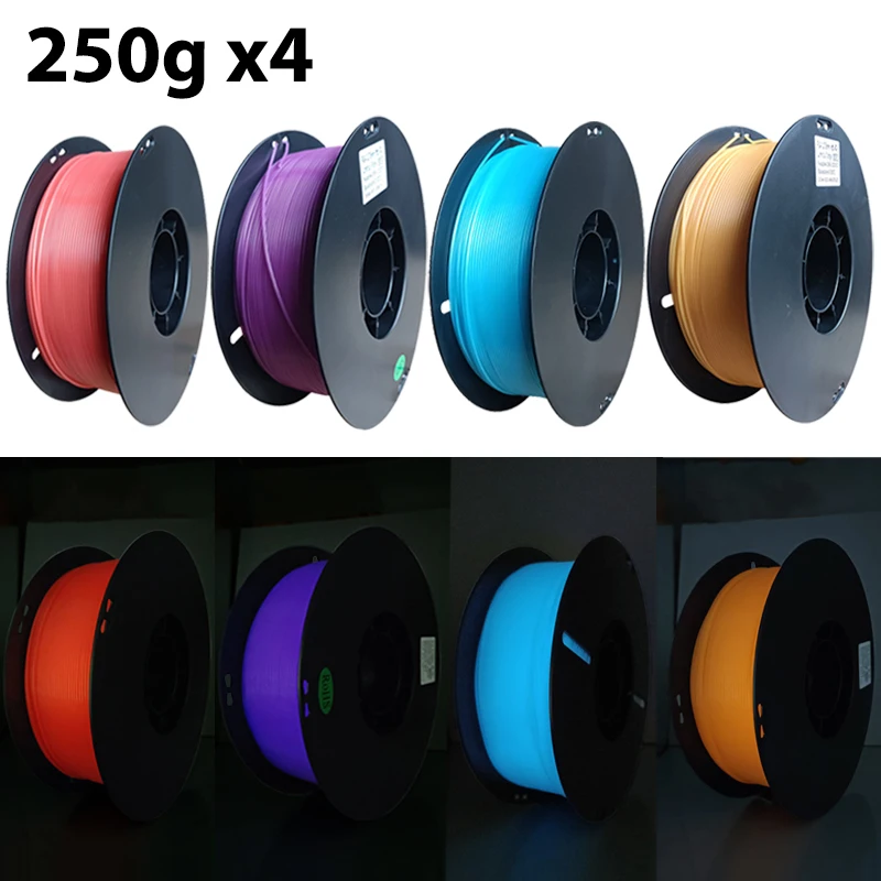 3D PLA Glow In The Dark Filament Luminous Filament 250gx4 PLA 1.75mm 3D Printing Plastic Materials filamento impresora 3d 1kg
3D PLA Glow In The Dark Filament Luminous Filament 250gx4 PLA 1.75mm 3D Printing Plastic Materials filamento impresora 3d 1kg