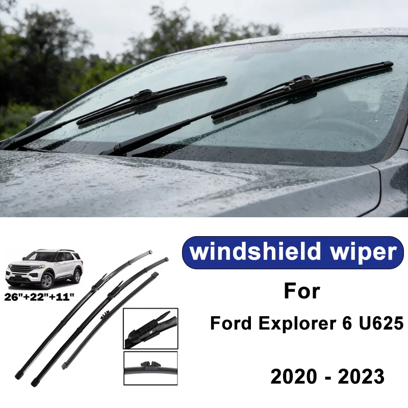 For Ford Explorer 6 U625 2020 - 2023 car windshield front/rear wipers, silent wiper blades, car blade brush accessories
For Ford Explorer 6 U625 2020 - 2023 car windshield front/rear wipers, silent wiper blades, car blade brush accessories