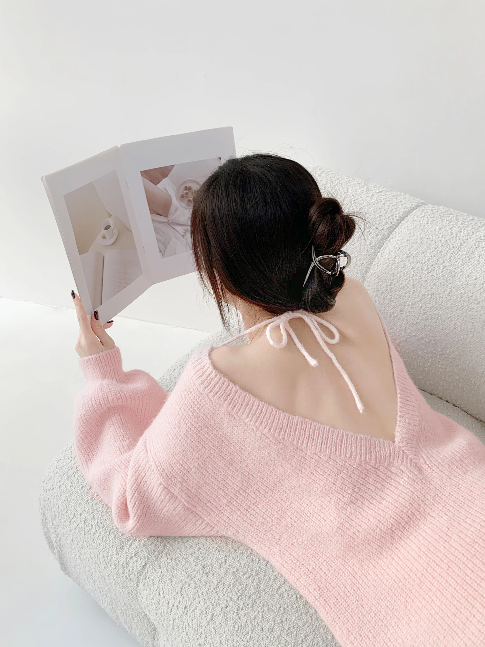 Вязаный свитер Sweet Aosphere Bow Tie Large Bal средней длины для женщин, весна-осень, свободный повседневный крой, с длинными рукавами, вязаный, в стиле кэжуал
Вязаный свитер Sweet Aosphere Bow Tie Large Bal средней длины для женщин, весна-осень, свободный повседневный крой, с длинными рукавами, вязаный, в стиле кэжуал