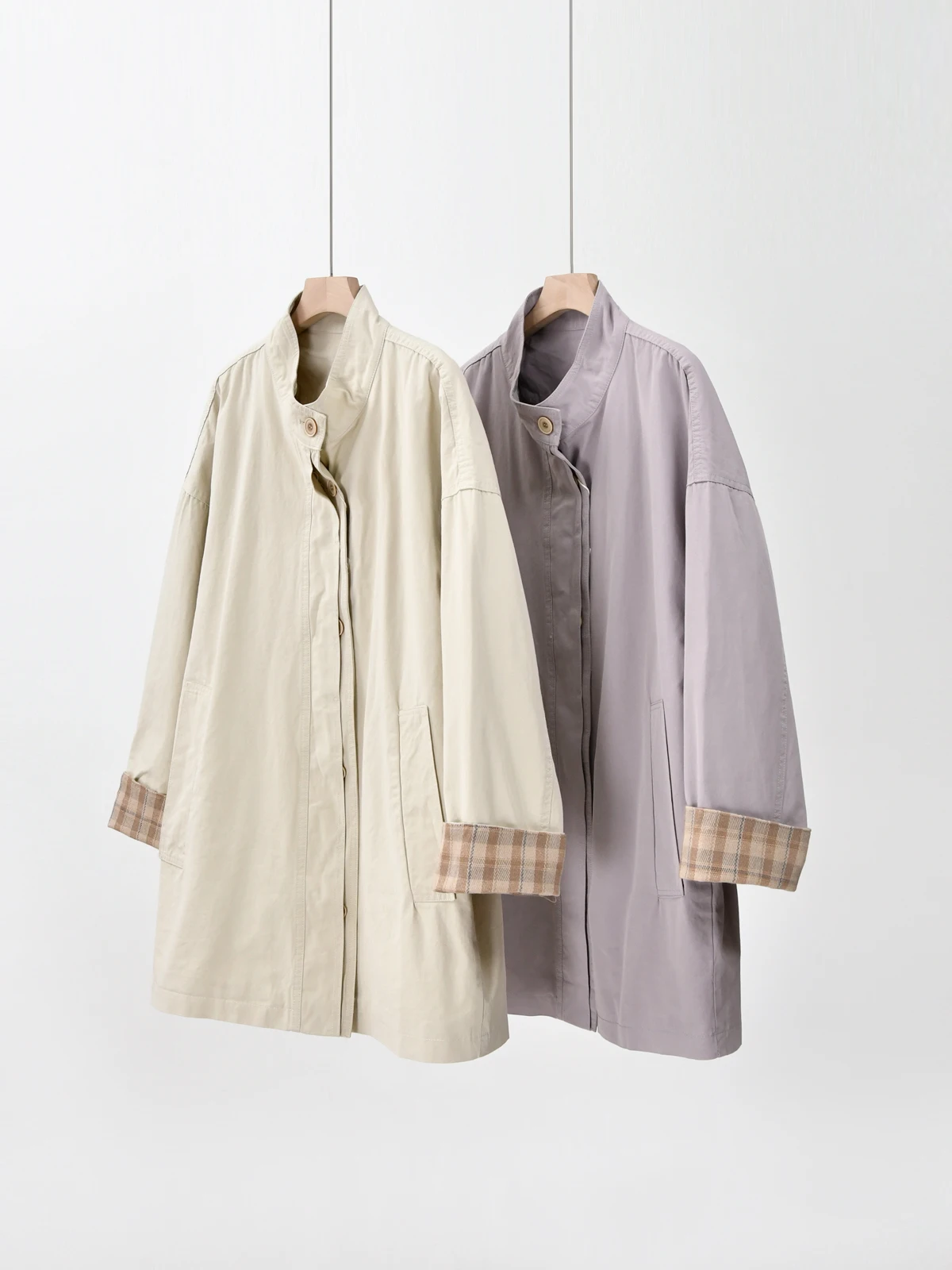 Новое весеннее женское пальто из чистого хлопка в клетку с воротником-стойкой, свободного кроя, средней длины, для повседневной носки и поездок на работу
Новое весеннее женское пальто из чистого хлопка в клетку с воротником-стойкой, свободного кроя, средней длины, для повседневной носки и поездок на работу