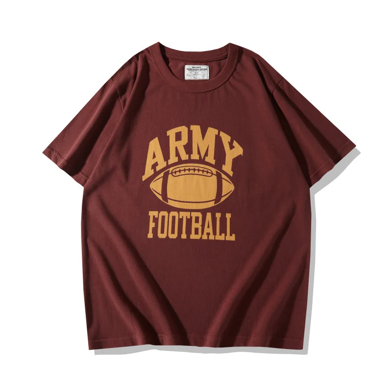 Army Football Heavy Duty Thick T-shirt Men's Rugby Round Neck Short Sleeve Tee Outdoor Camping Trekking College Sports Clothes
Army Football Heavy Duty Thick T-shirt Men's Rugby Round Neck Short Sleeve Tee Outdoor Camping Trekking College Sports Clothes