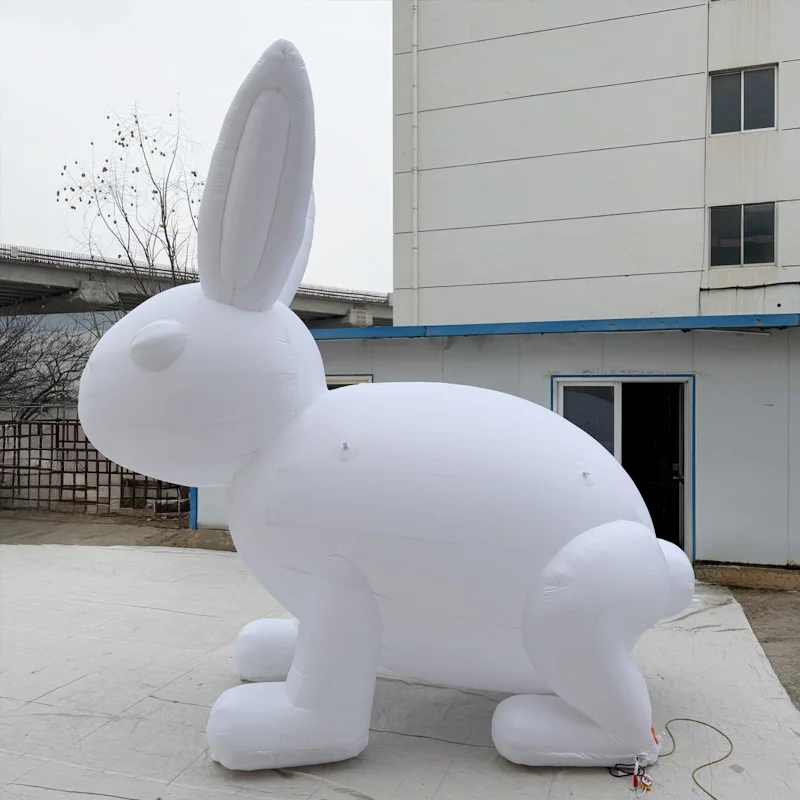 Inflatable white rabbit, used for display in art exhibitions, realistically recreating the image of the Easter Bunny
Inflatable white rabbit, used for display in art exhibitions, realistically recreating the image of the Easter Bunny