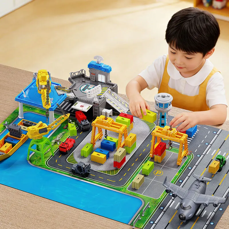 Port and Dock Transport Scene Toy Set with 36 Containers, Forklift, Transport Vehicle, Transport Plane, and Play Mat. Suitable for Children over 3 Years Old to Stimulate Imagination. a Great Educational Scene Toy for Children. a Perfect Gift for Birthdays
Port and Dock Transport Scene Toy Set with 36 Containers, Forklift, Transport Vehicle, Transport Plane, and Play Mat. Suitable for Children over 3 Years Old to Stimulate Imagination. a Great Educational Scene Toy for Children. a Perfect Gift for Birthdays
