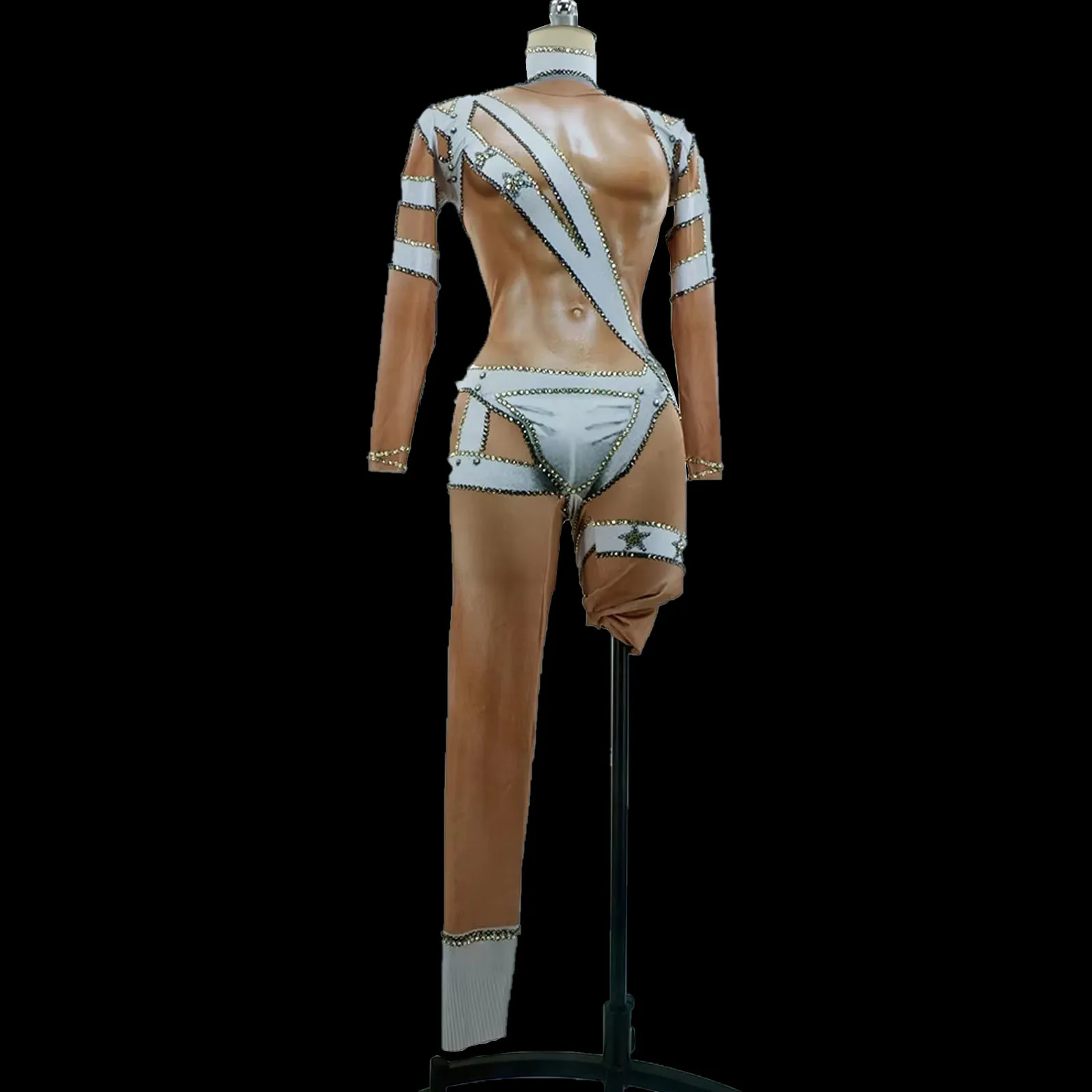 Sexy Printed Stretch Man Jumpsuits Rhinestones Stage Wear Female Singer Show Outfit Bar Nightclub Cosplay performance Costumes
Sexy Printed Stretch Man Jumpsuits Rhinestones Stage Wear Female Singer Show Outfit Bar Nightclub Cosplay performance Costumes
