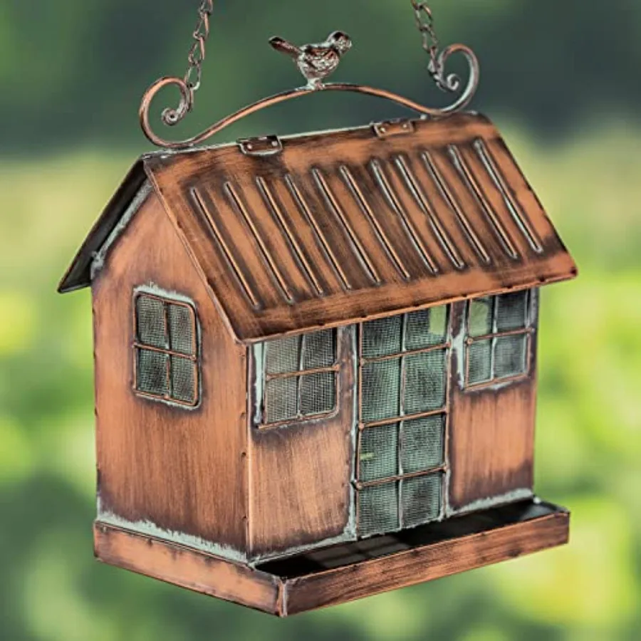 Copper Color Fancy Hanging Metal Bird Feeders for Outdoor Cottage House Decoration with Rust-Resistant Finish
Copper Color Fancy Hanging Metal Bird Feeders for Outdoor Cottage House Decoration with Rust-Resistant Finish