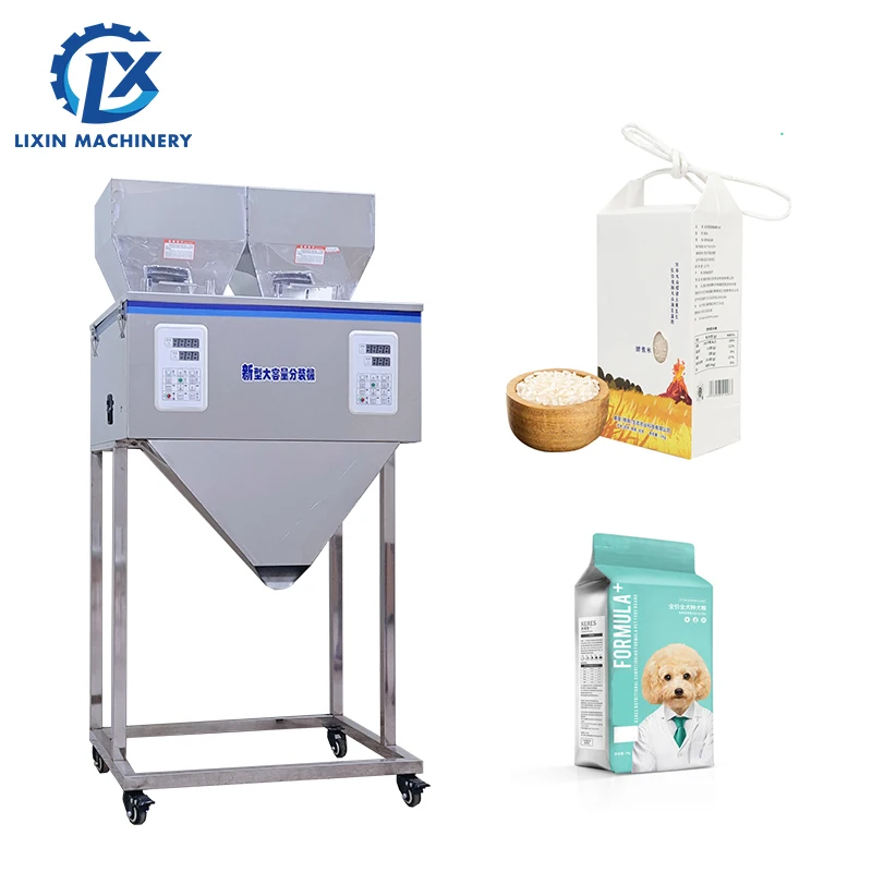 LX 10-3000g Semi-automatic Double Heads Vibration Coffer Bean Bag Sachet Powder Pouch Racking Weighing Filling Machine
LX 10-3000g Semi-automatic Double Heads Vibration Coffer Bean Bag Sachet Powder Pouch Racking Weighing Filling Machine