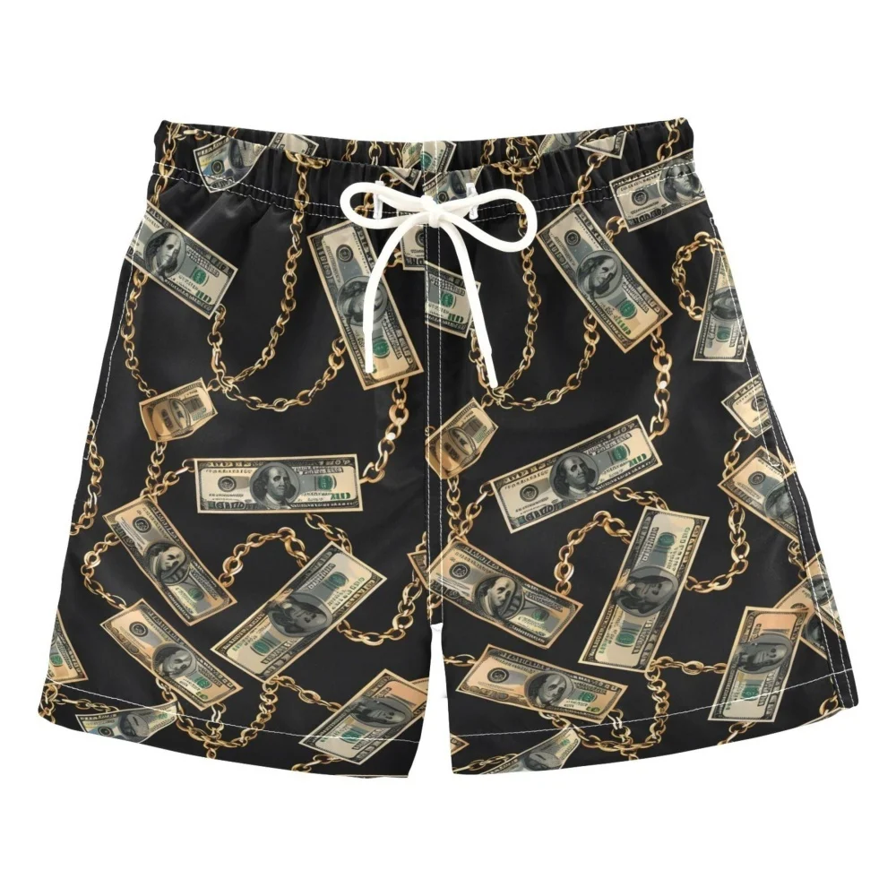 Men's Casual Shorts with Dollar Print & Chain Pattern Summer Beach Vacation Loose Drawstring Sports Shorts Trendy Outerwear
Men's Casual Shorts with Dollar Print & Chain Pattern Summer Beach Vacation Loose Drawstring Sports Shorts Trendy Outerwear
