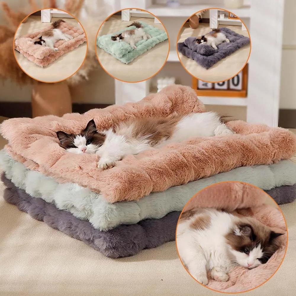 1PC Faux Rabbit Fleece Thickened Dog Bed Mat for Winter Warmth Thickened Pet Pad Washable Blanket for Cats Puppy 고양이침대 מיטה לכלב
1PC Faux Rabbit Fleece Thickened Dog Bed Mat for Winter Warmth Thickened Pet Pad Washable Blanket for Cats Puppy 고양이침대 מיטה לכלב