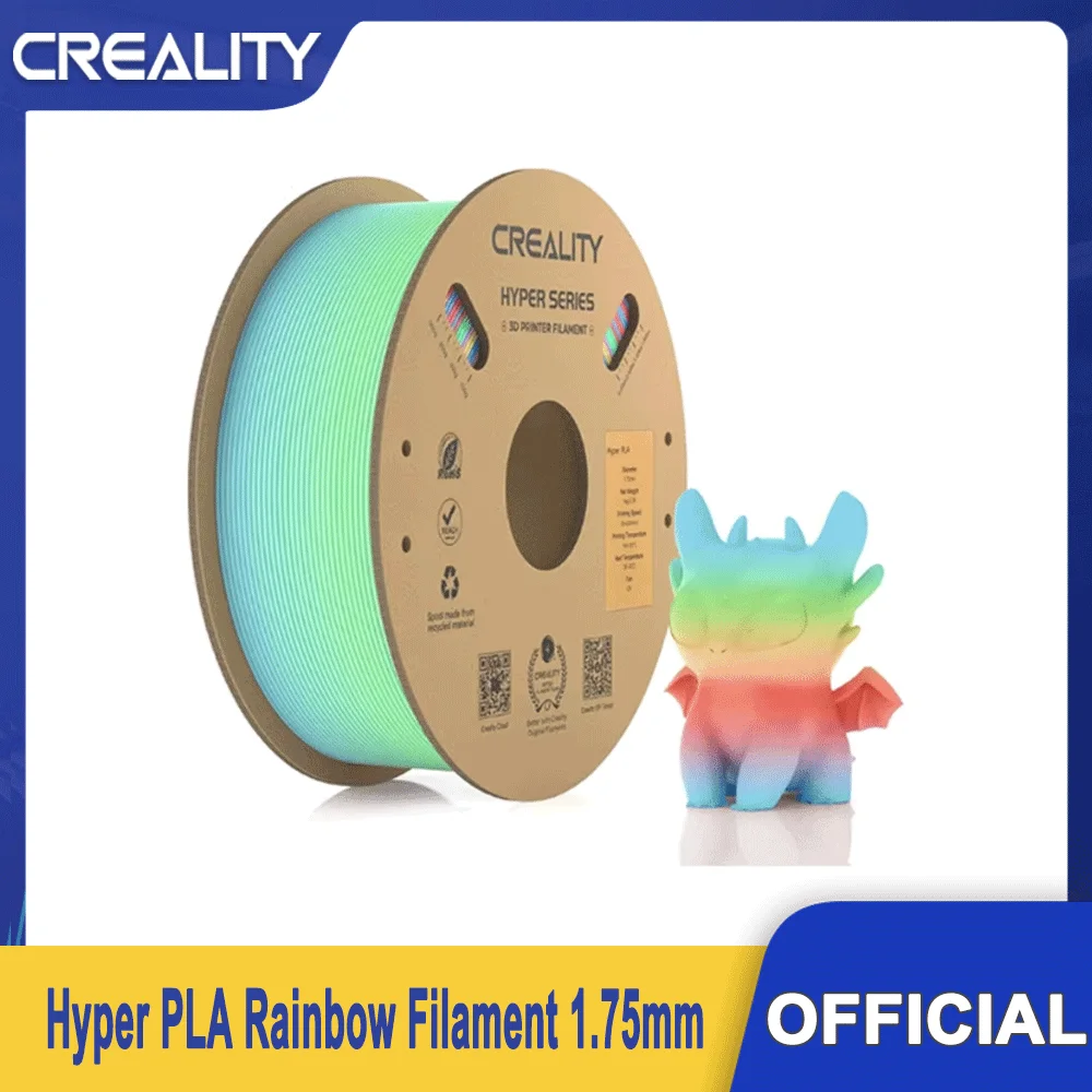 Creality Hyper PLA Rainbow Filament 1.75mm 1KG Multi-color Gradient High Speed Printing Materials for FDM Pritners
Creality Hyper PLA Rainbow Filament 1.75mm 1KG Multi-color Gradient High Speed Printing Materials for FDM Pritners