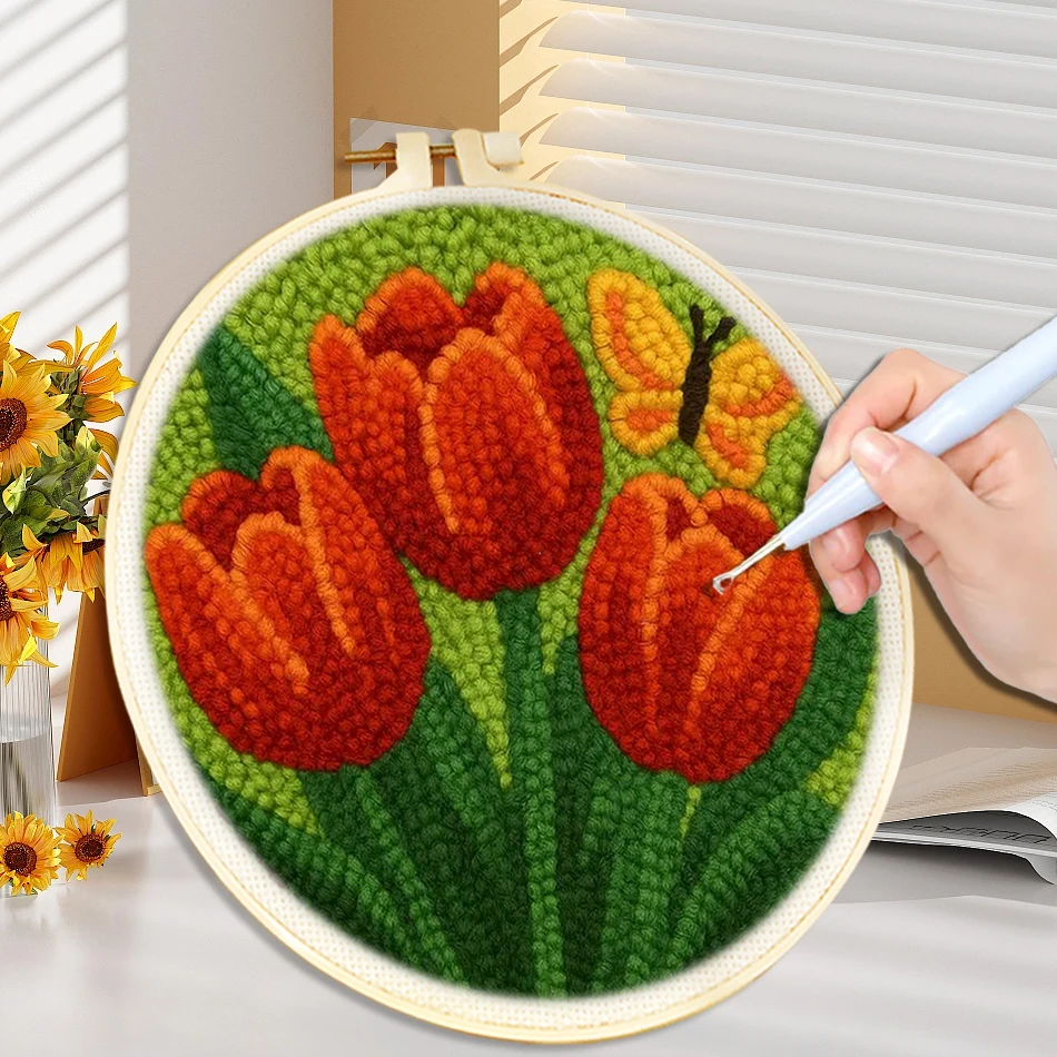 CHENISTORY DIY Punch Needle Embroidery Kit Flower Pattern Embroidery with Frame Cross Stitch Kit Yarn Sewing DIY gift for Room D
CHENISTORY DIY Punch Needle Embroidery Kit Flower Pattern Embroidery with Frame Cross Stitch Kit Yarn Sewing DIY gift for Room D