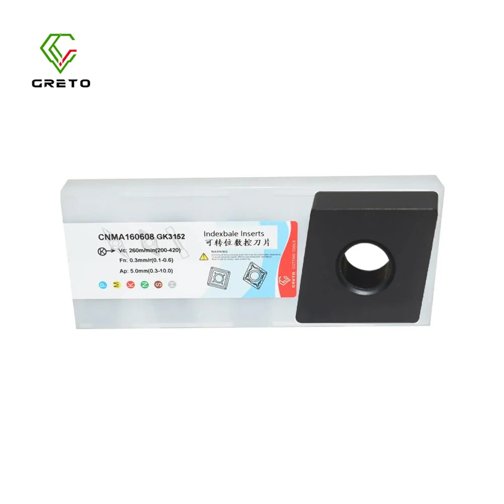 GRETO CNMA160608 CNMA160612 CNMA160616 GK3152 Резак Твердосплавные вставки Токарный инструмент CNMA542 для чугуна
GRETO CNMA160608 CNMA160612 CNMA160616 GK3152 Резак Твердосплавные вставки Токарный инструмент CNMA542 для чугуна