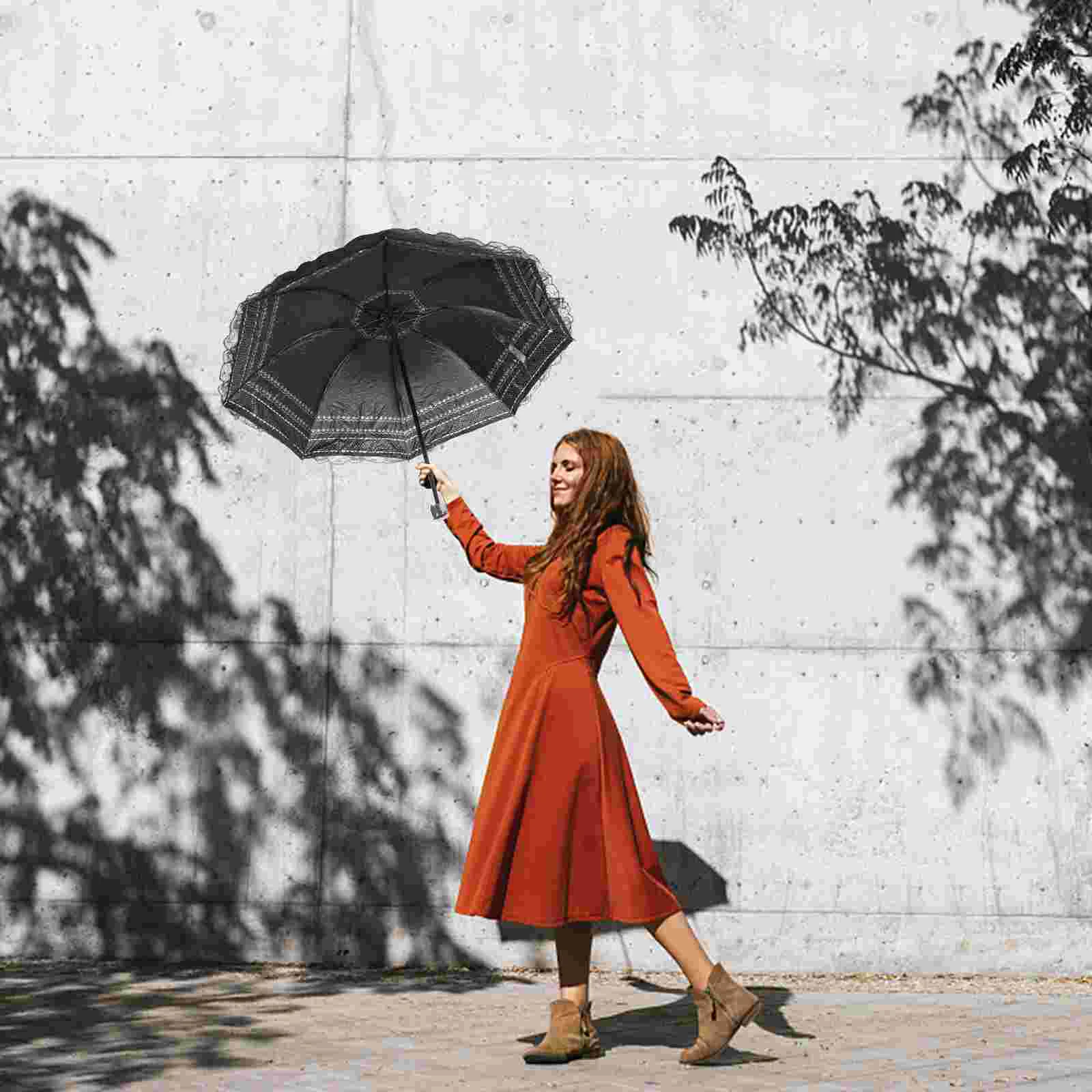 Lace Umbrella Sun Anti-UV for Women Sunny Rainy Sunshade Protection Folding Cute Vinyl Student Rainproof Parasol
Lace Umbrella Sun Anti-UV for Women Sunny Rainy Sunshade Protection Folding Cute Vinyl Student Rainproof Parasol