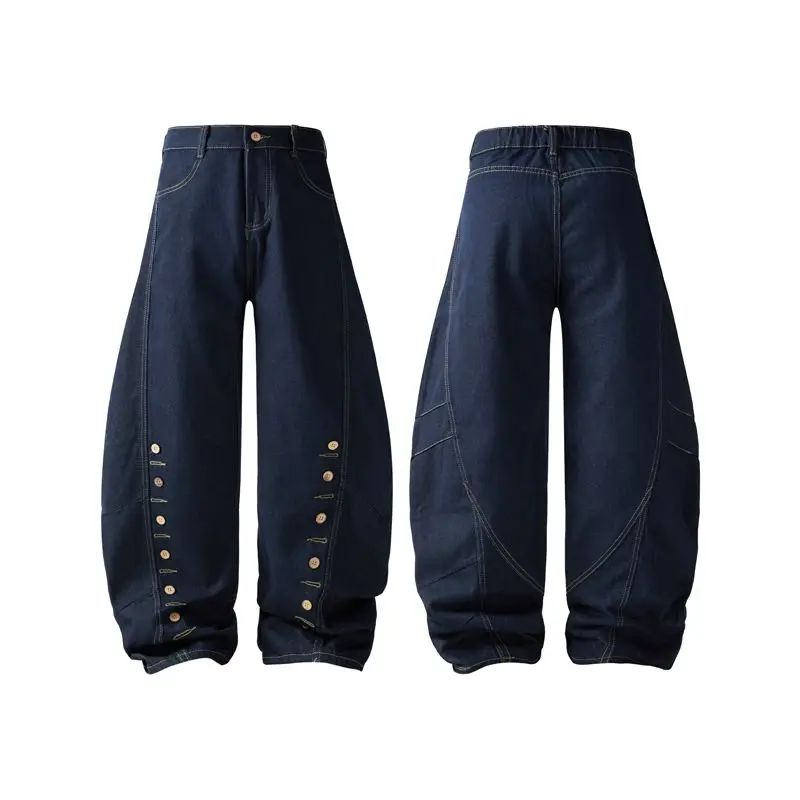 Мужские джинсы в американском ретро-стиле, широкие, с высокой талией, свободного кроя, с асимметричными вставками, повседневные, из смесового хлопка и полиэстера
Мужские джинсы в американском ретро-стиле, широкие, с высокой талией, свободного кроя, с асимметричными вставками, повседневные, из смесового хлопка и полиэстера