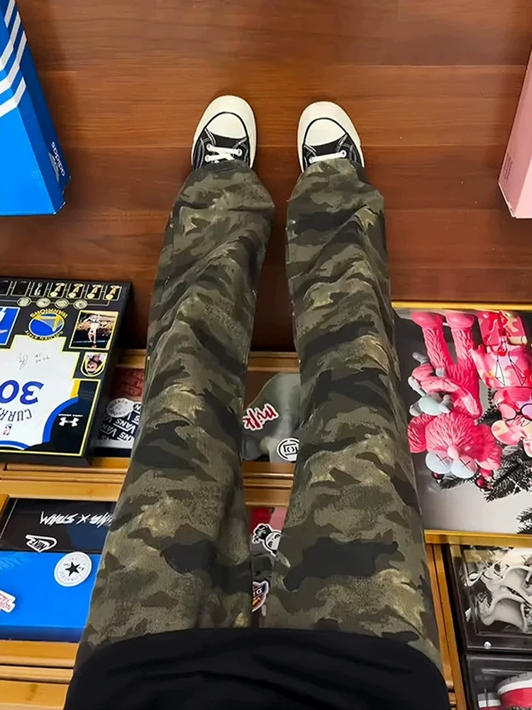 American Style Washed Camouflage Pants Men's Autumn Cleanfit High Street Trendy Workwear Jeans mid Waist Zipper Closure
American Style Washed Camouflage Pants Men's Autumn Cleanfit High Street Trendy Workwear Jeans mid Waist Zipper Closure