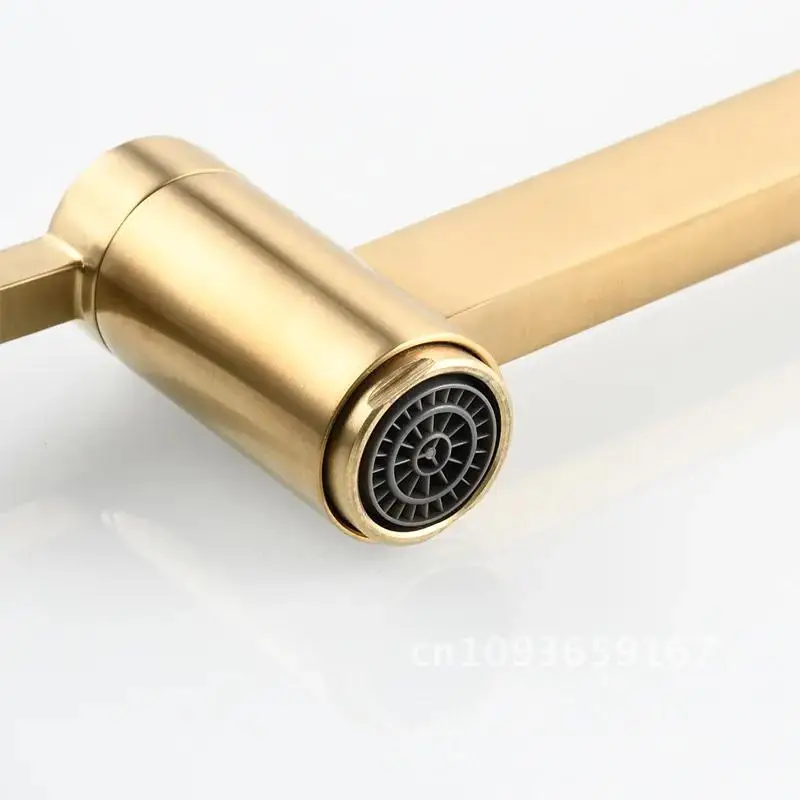 Pot Filler Tap Rotate Mounted Foldable Kitchen Faucet Single Cold Wall Brushed Brass Tap Single Folding Hole Sink Gold Spout
Pot Filler Tap Rotate Mounted Foldable Kitchen Faucet Single Cold Wall Brushed Brass Tap Single Folding Hole Sink Gold Spout