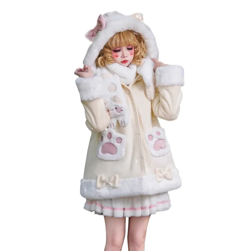 Lolita Daily Autumn and Winter Sweet Girl Dress Lolita Artificial Fur Cute Hood Cat Ears Coat
Lolita Daily Autumn and Winter Sweet Girl Dress Lolita Artificial Fur Cute Hood Cat Ears Coat