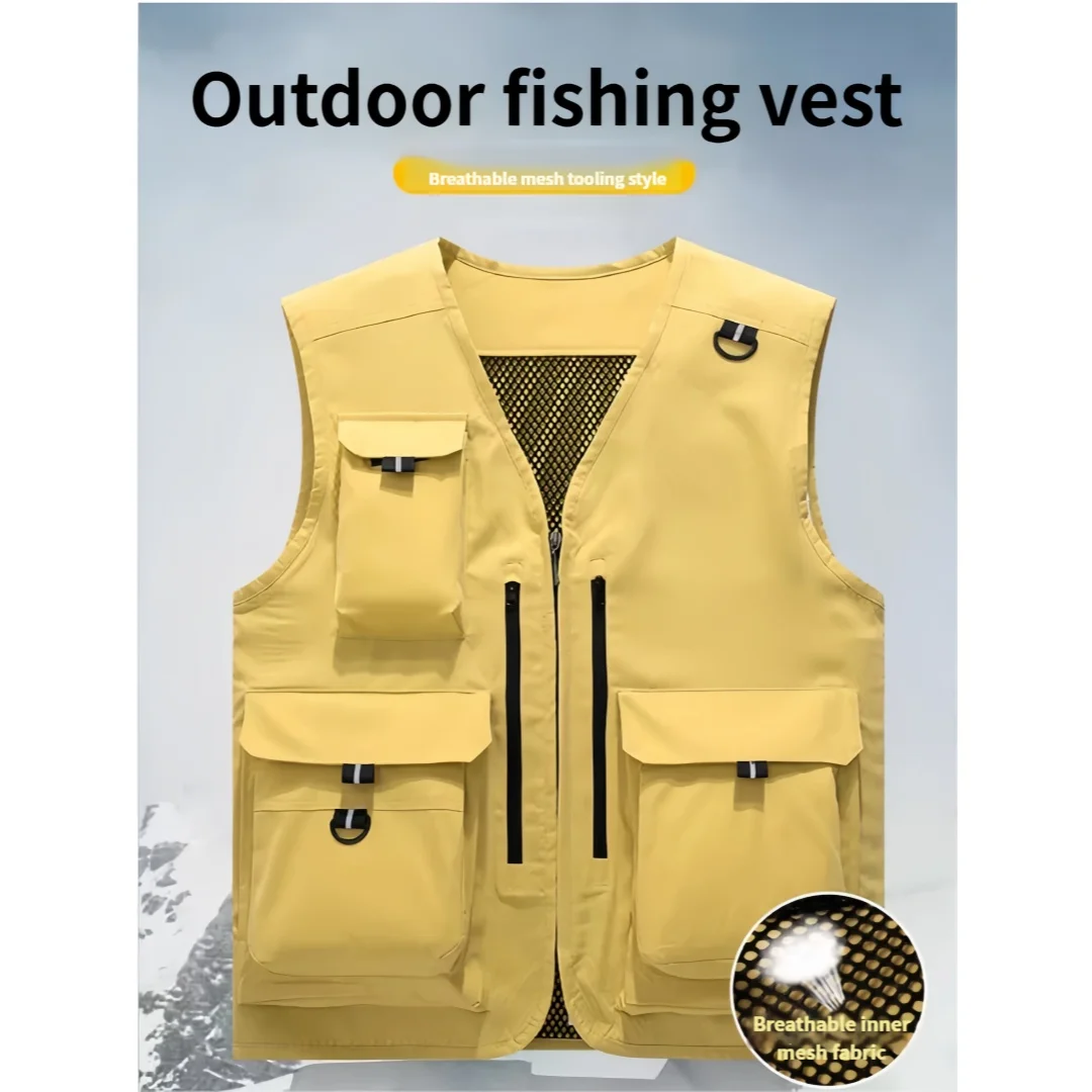 Large Size Multi-ket Men's Vest Outdoor Fiing Casual Loose Qui Dry Autumn Summer Fiing Vest Comfortable Workwear
Large Size Multi-ket Men's Vest Outdoor Fiing Casual Loose Qui Dry Autumn Summer Fiing Vest Comfortable Workwear