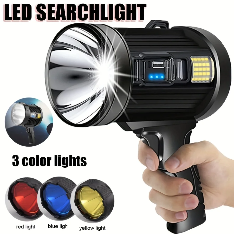 Solar Spotlight, High Lumen Handheld Flashlight LED Spotlight With Cob Light, Lightweight And Super Bright For Boating, Camping Spotlight, Without Battery
Solar Spotlight, High Lumen Handheld Flashlight LED Spotlight With Cob Light, Lightweight And Super Bright For Boating, Camping Spotlight, Without Battery