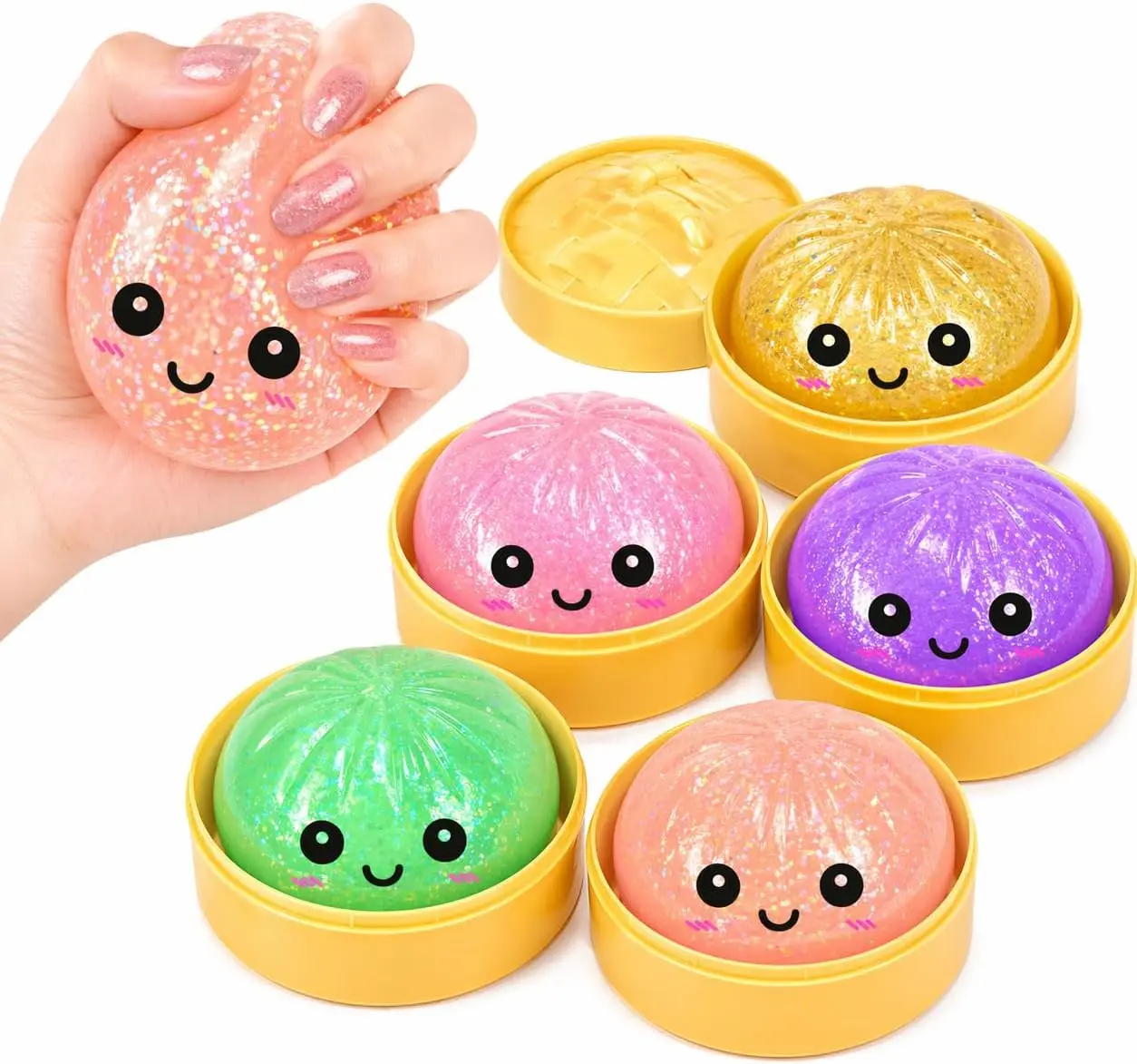 Dumpling Squishy Mystery Box – 4 Squishies Per Box (from 5 Shiny Colors) – 100% Rare Hidden Edition Included – US Toy Safety Certified
Dumpling Squishy Mystery Box – 4 Squishies Per Box (from 5 Shiny Colors) – 100% Rare Hidden Edition Included – US Toy Safety Certified