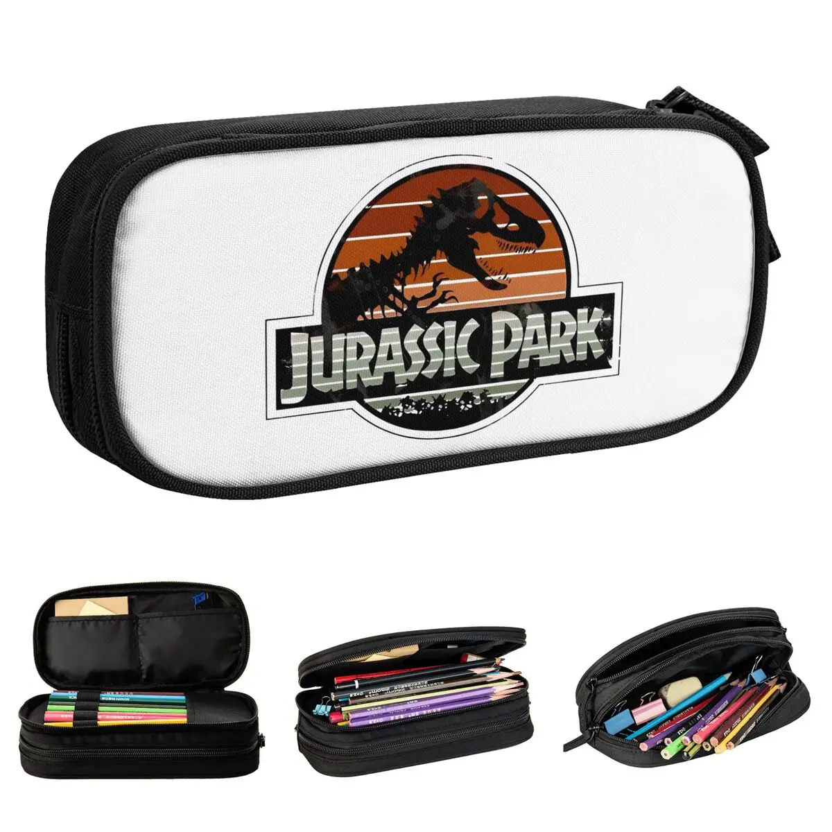 Пенал с логотипом Парка Юрского периода и закатом, пеналы, держатель для ручек для девочек и мальчиков, большие сумки для хранения, офисные аксессуары на молнии
Пенал с логотипом Парка Юрского периода и закатом, пеналы, держатель для ручек для девочек и мальчиков, большие сумки для хранения, офисные аксессуары на молнии