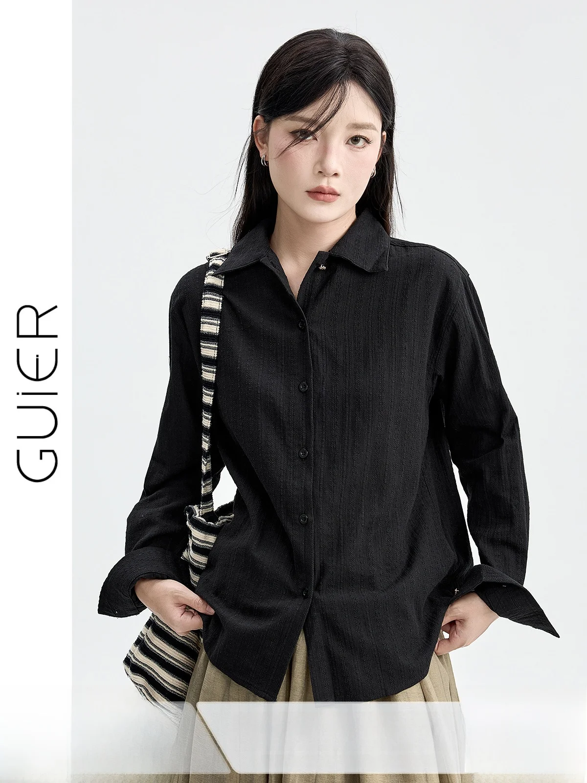 Женский свободный крой Bla Long Sve irt, винтажная вышивка для похудения, осень 2021, Новое поступление Gui'er Commute Sle
Женский свободный крой Bla Long Sve irt, винтажная вышивка для похудения, осень 2021, Новое поступление Gui'er Commute Sle