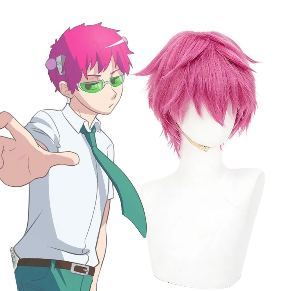 Anime Saiki Kusuo Cosplay The Disastrous Life of Saiki K Short Pink Red Spiky Layered Synthetic Hair Wigs Glasses Headwear
Anime Saiki Kusuo Cosplay The Disastrous Life of Saiki K Short Pink Red Spiky Layered Synthetic Hair Wigs Glasses Headwear