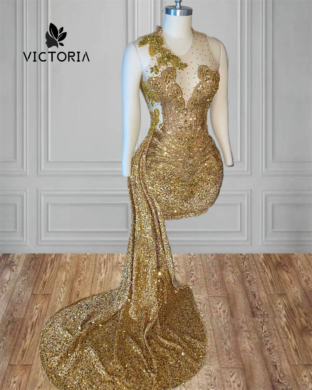 Sparkling Golden O Neck Sequin Mini Prom Dresses Beaded Rhinestones With Train Cocktail Dress African Black Girls Customized
Sparkling Golden O Neck Sequin Mini Prom Dresses Beaded Rhinestones With Train Cocktail Dress African Black Girls Customized