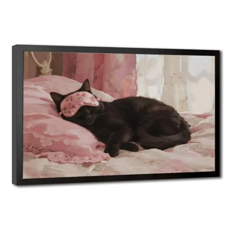 Framed Canvas Wall Art - Fluffy Cat Portrait Oil Painting, Warm Pastel Pet Cat Art, Cozy Nature/Window/Home Scene Wall Decor fo
Framed Canvas Wall Art - Fluffy Cat Portrait Oil Painting, Warm Pastel Pet Cat Art, Cozy Nature/Window/Home Scene Wall Decor fo