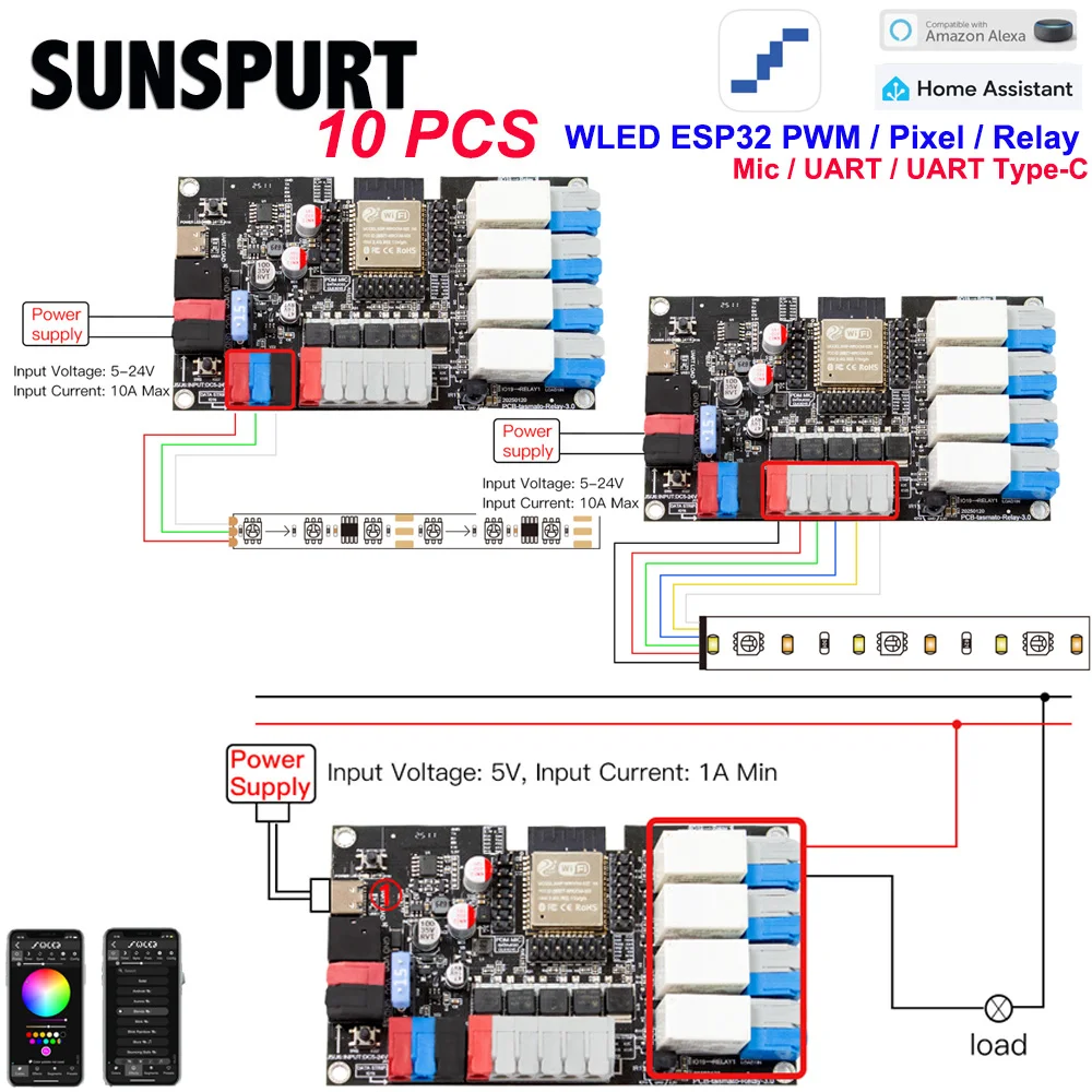 5Gledopto WLED 5-24V WS2812B/11 SK6812 TM1814 WS2813/15 RGBCCT LED Light Strip Controller App Control 100 Dynamic Lighting Modes
5Gledopto WLED 5-24V WS2812B/11 SK6812 TM1814 WS2813/15 RGBCCT LED Light Strip Controller App Control 100 Dynamic Lighting Modes