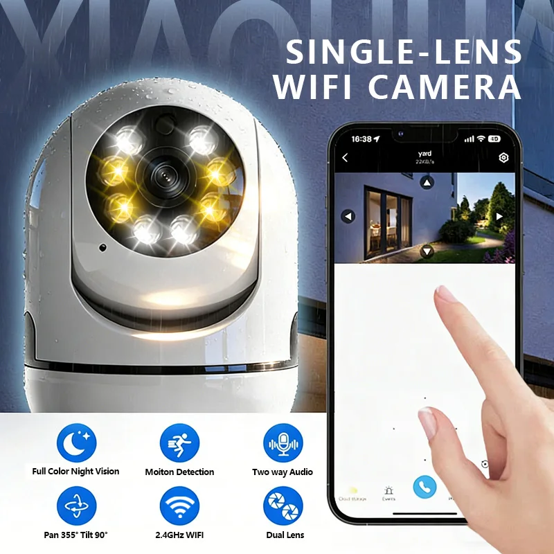 FREE APP Wireless PTZ Camera, 4K 8MP, 355° Pan, Full Color Night Vision, Two-Way Audio, Waterproof Security Camera
FREE APP Wireless PTZ Camera, 4K 8MP, 355° Pan, Full Color Night Vision, Two-Way Audio, Waterproof Security Camera