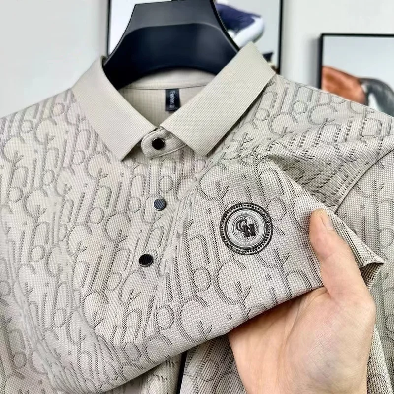 2024 Summer New Men's Printed Ice Silk Short sleeved Business Polo Shirt Luxury Brand Casual Traceless Soft T-Shirt Men's Wear
2024 Summer New Men's Printed Ice Silk Short sleeved Business Polo Shirt Luxury Brand Casual Traceless Soft T-Shirt Men's Wear