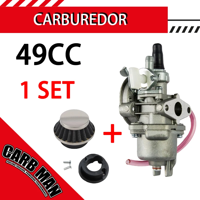 2 Stroke Engine Carburetor 49CC For 43cc 47cc 49cc Mini Moto ATV Quad Dirt Pocket Bike Go Kart With Steel Air Filter Inlet Pipe
2 Stroke Engine Carburetor 49CC For 43cc 47cc 49cc Mini Moto ATV Quad Dirt Pocket Bike Go Kart With Steel Air Filter Inlet Pipe