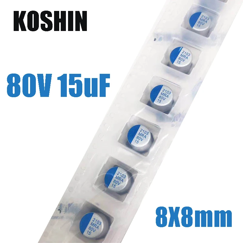 80V15UF 8X8mm KOSHIN SMD Твердотельный конденсатор 15мкФ 80В
80V15UF 8X8mm KOSHIN SMD Твердотельный конденсатор 15мкФ 80В