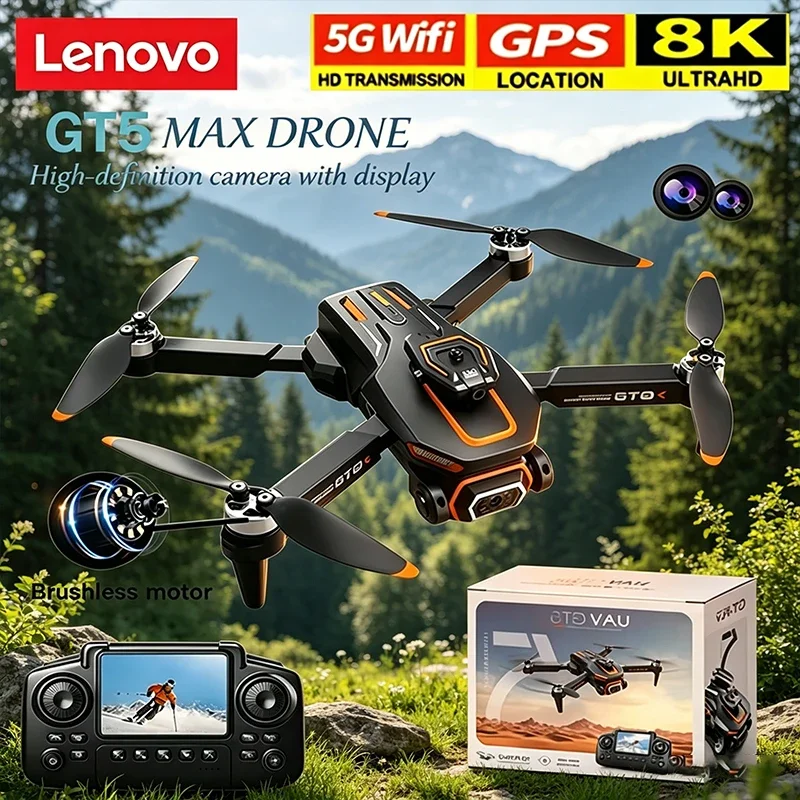 Lenovo GT5 8K HD Optical Flow Dual Lens Drone With Wide-Angle Camera Foldable Quadcopter WiFi Kids Remote Control Toys Gifts
Lenovo GT5 8K HD Optical Flow Dual Lens Drone With Wide-Angle Camera Foldable Quadcopter WiFi Kids Remote Control Toys Gifts