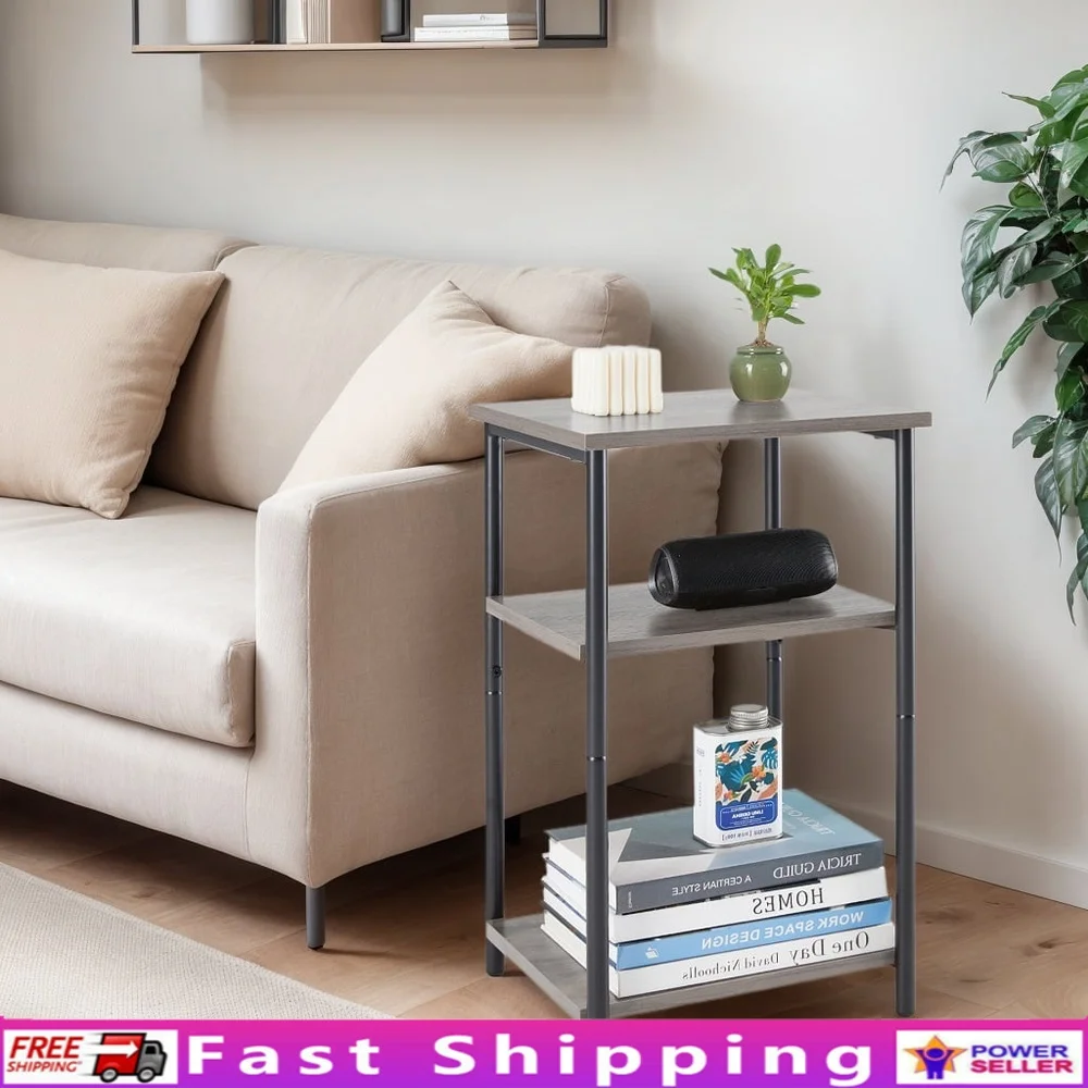 3 Tier Side Table Nightstand with Adjustable Feet Living Room Bedroom Storage Sturdy Construction Easy Assembly
3 Tier Side Table Nightstand with Adjustable Feet Living Room Bedroom Storage Sturdy Construction Easy Assembly