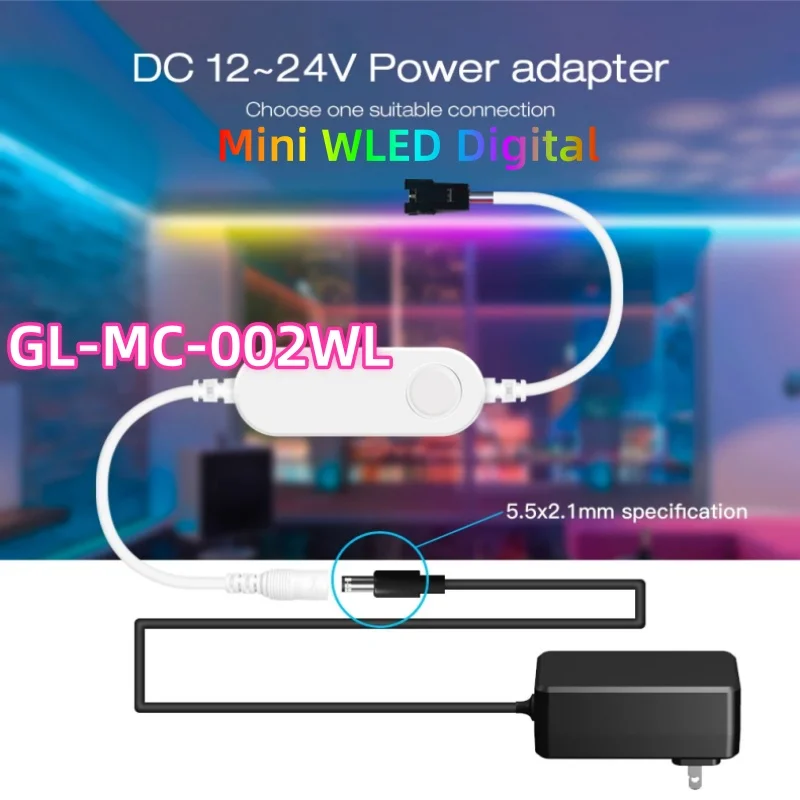 GL-MC-002WL WLED ESP32 Мини-светодиодный контроллер DC12-24V RGB IC цифровой с микрофоном Звуковой режим Динамический WS2811/2812 WS2812b SK6812 WS2815
GL-MC-002WL WLED ESP32 Мини-светодиодный контроллер DC12-24V RGB IC цифровой с микрофоном Звуковой режим Динамический WS2811/2812 WS2812b SK6812 WS2815