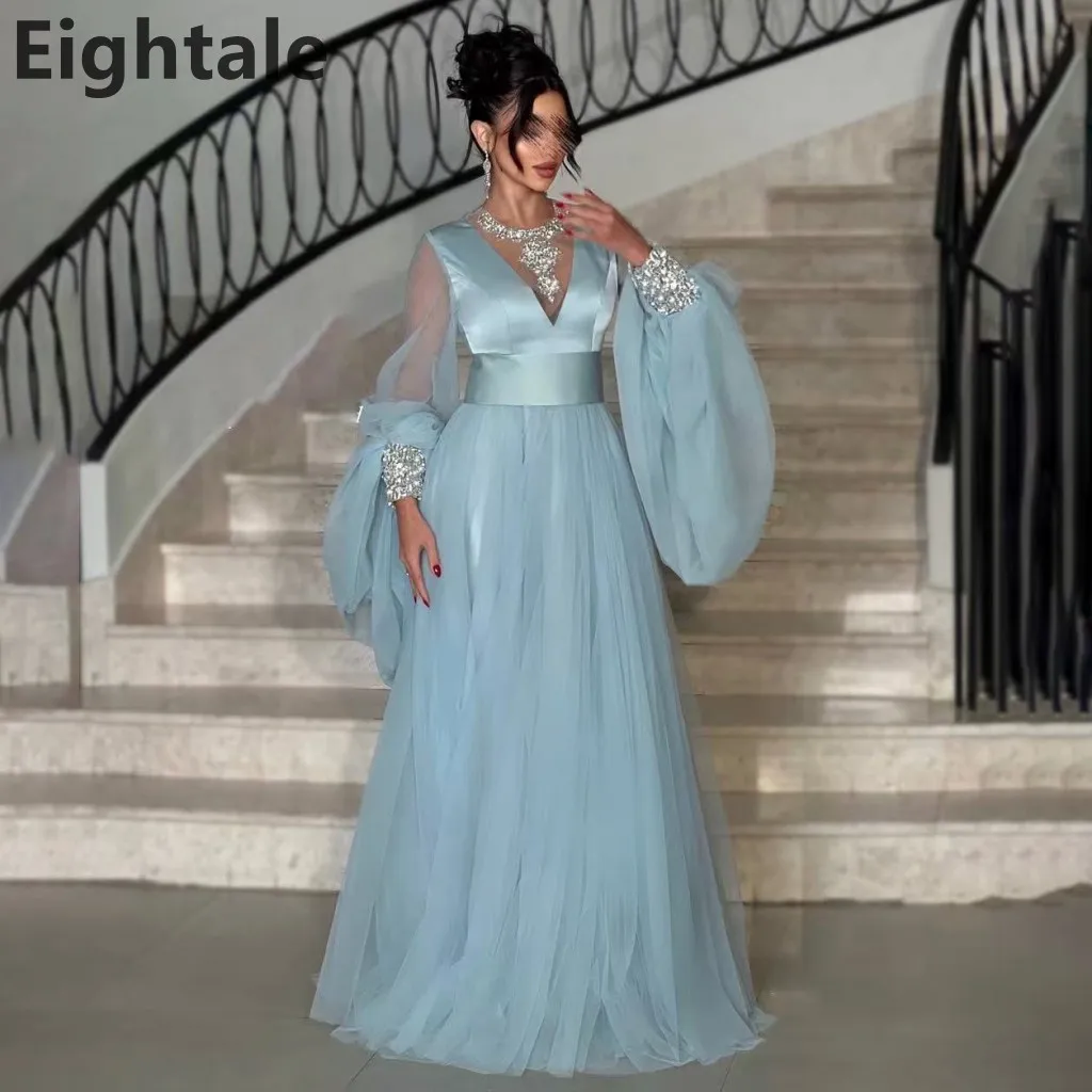 Customized Long Puff Sleeve Illusion Neck A Line Evening Dress For Wedding Party Luxury Formal Prom Dress Dubai Party Gown
Customized Long Puff Sleeve Illusion Neck A Line Evening Dress For Wedding Party Luxury Formal Prom Dress Dubai Party Gown