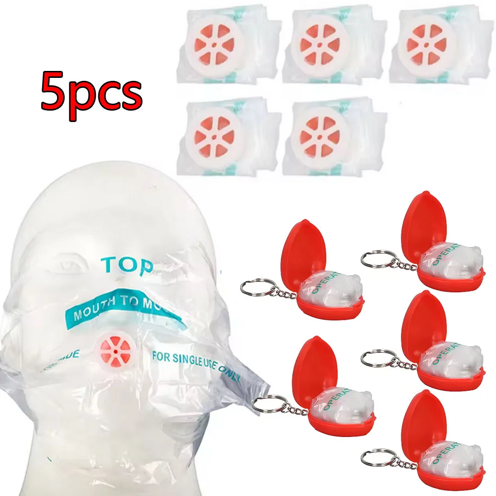 5pcs One-way CPR Face Shield First Aid Rescue Kit For CPR Resuscitator With Keychain Key Ring Heart Shape
5pcs One-way CPR Face Shield First Aid Rescue Kit For CPR Resuscitator With Keychain Key Ring Heart Shape