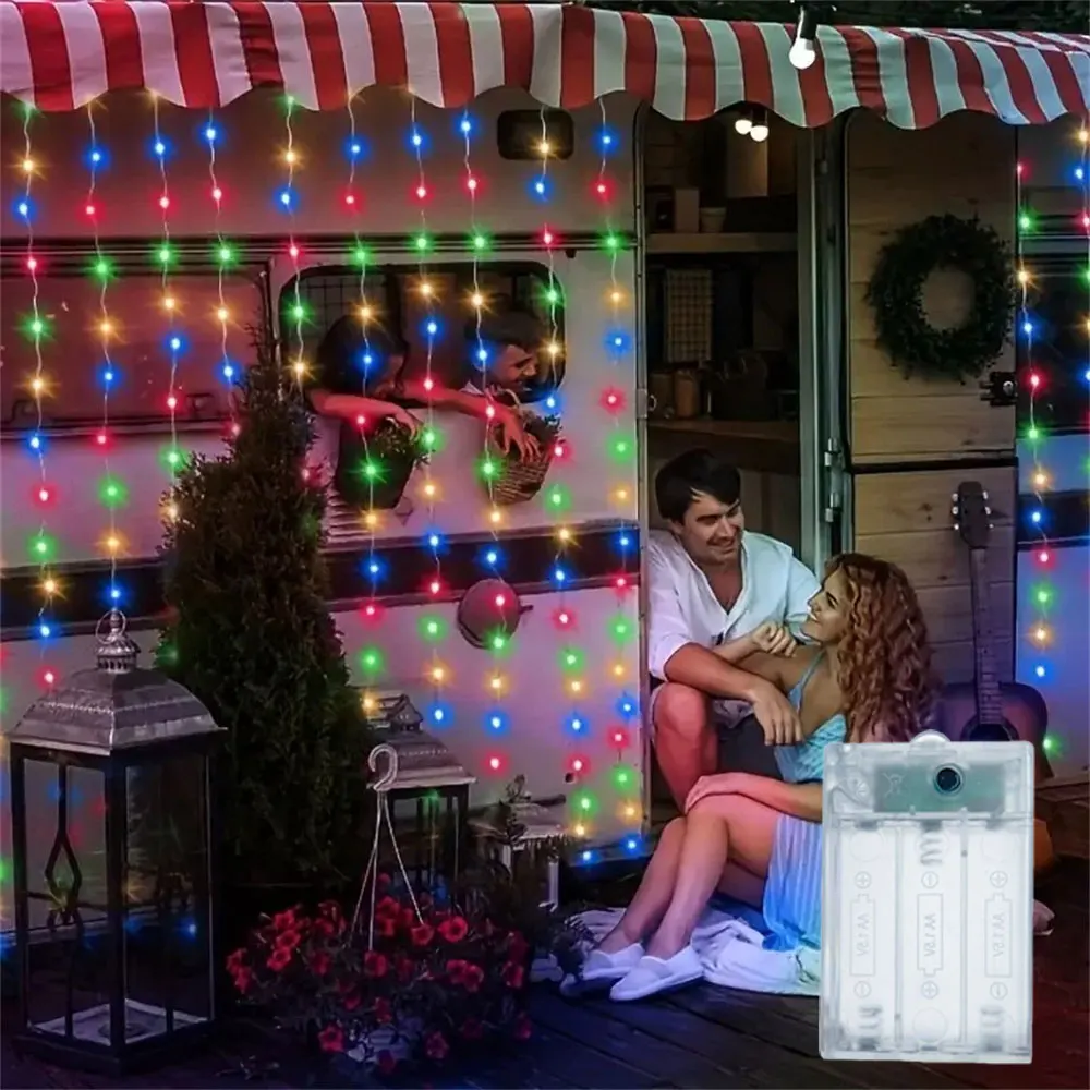 1pc 6x3/3x3/3x2/3x1m Battery LED Curtain String Lights Bedroom Christmas Garland Fairy Wedding Party Home Decoration Lighting
1pc 6x3/3x3/3x2/3x1m Battery LED Curtain String Lights Bedroom Christmas Garland Fairy Wedding Party Home Decoration Lighting