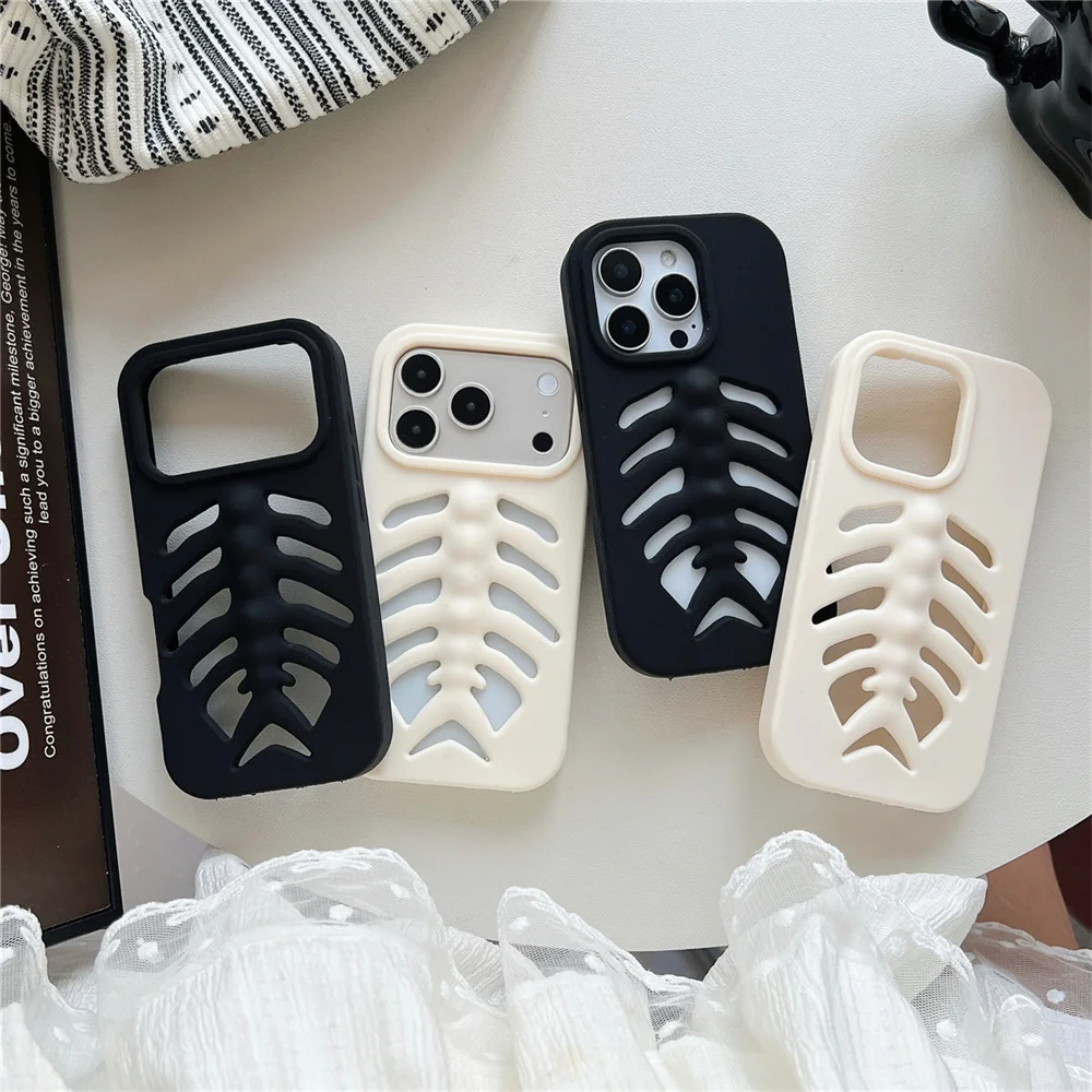 Punk Y2K Hollow Out 3D Fish Bone Phone Case for 17 Pro Max Gothic Alternative Soft Silicone Protective Cover for iPhone 16 15 14
Punk Y2K Hollow Out 3D Fish Bone Phone Case for 17 Pro Max Gothic Alternative Soft Silicone Protective Cover for iPhone 16 15 14
