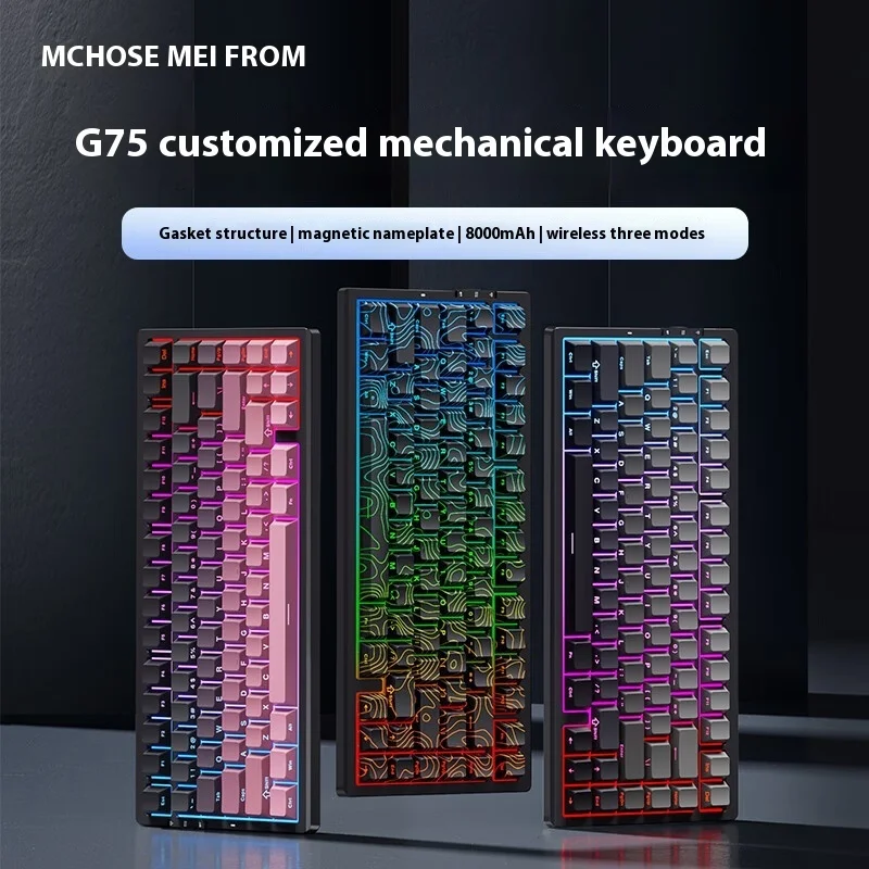 Mchose G75 Wireless Mechanical Keyboard Tri Mode Hot Swap Gasket Bluetooth Side Engrave Pc E-Sports Gaming Keyboard Laptop Gift
Mchose G75 Wireless Mechanical Keyboard Tri Mode Hot Swap Gasket Bluetooth Side Engrave Pc E-Sports Gaming Keyboard Laptop Gift