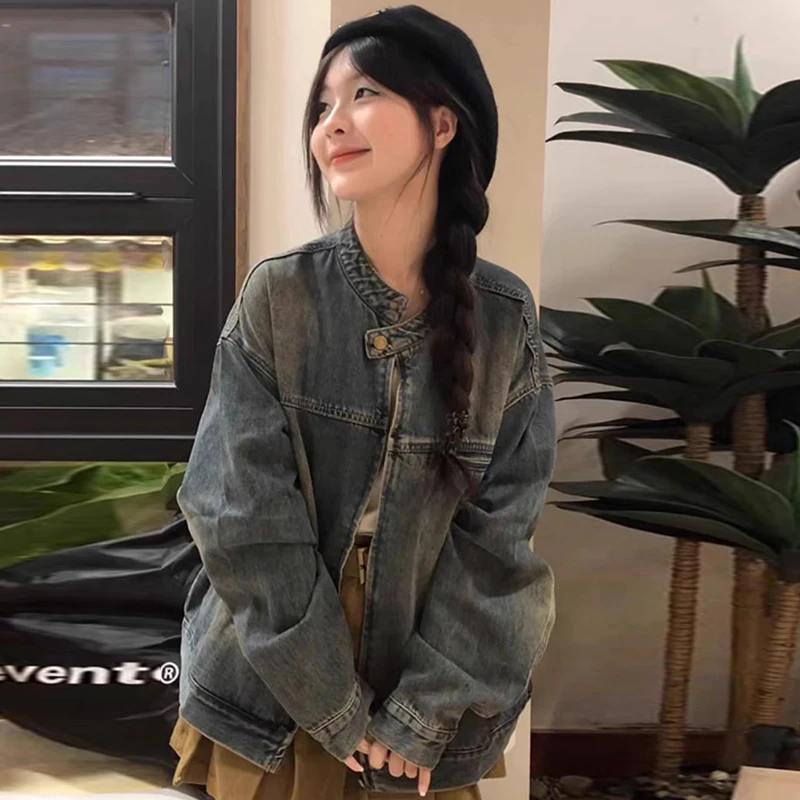 Washed Vintage American Denim Jacket Women's Spring Autumn Large Size Trendy Long Sleeve Jacket Top Commute Style Loose Fit
Washed Vintage American Denim Jacket Women's Spring Autumn Large Size Trendy Long Sleeve Jacket Top Commute Style Loose Fit