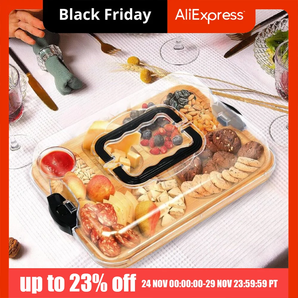 Transparent Bamboo Cheese Board Divided Grid Square Shape Wooden Cheese Board Stylish with Lid Charcuterie Board Parties
Transparent Bamboo Cheese Board Divided Grid Square Shape Wooden Cheese Board Stylish with Lid Charcuterie Board Parties