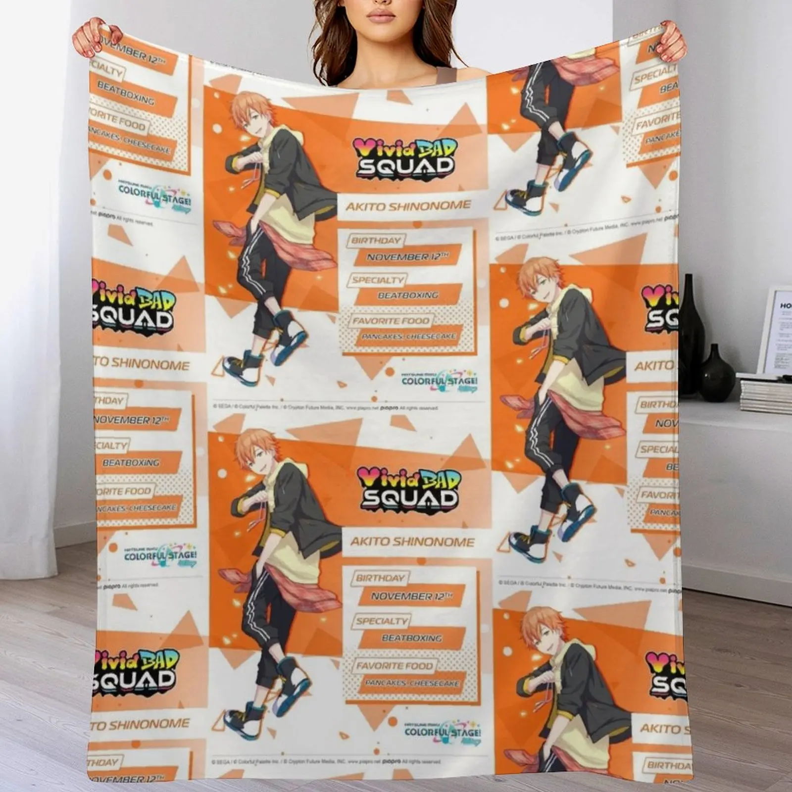 Akito Shinonome Throw Blanket Faux Fur Soft Warm Blanket for Bed
Akito Shinonome Throw Blanket Faux Fur Soft Warm Blanket for Bed