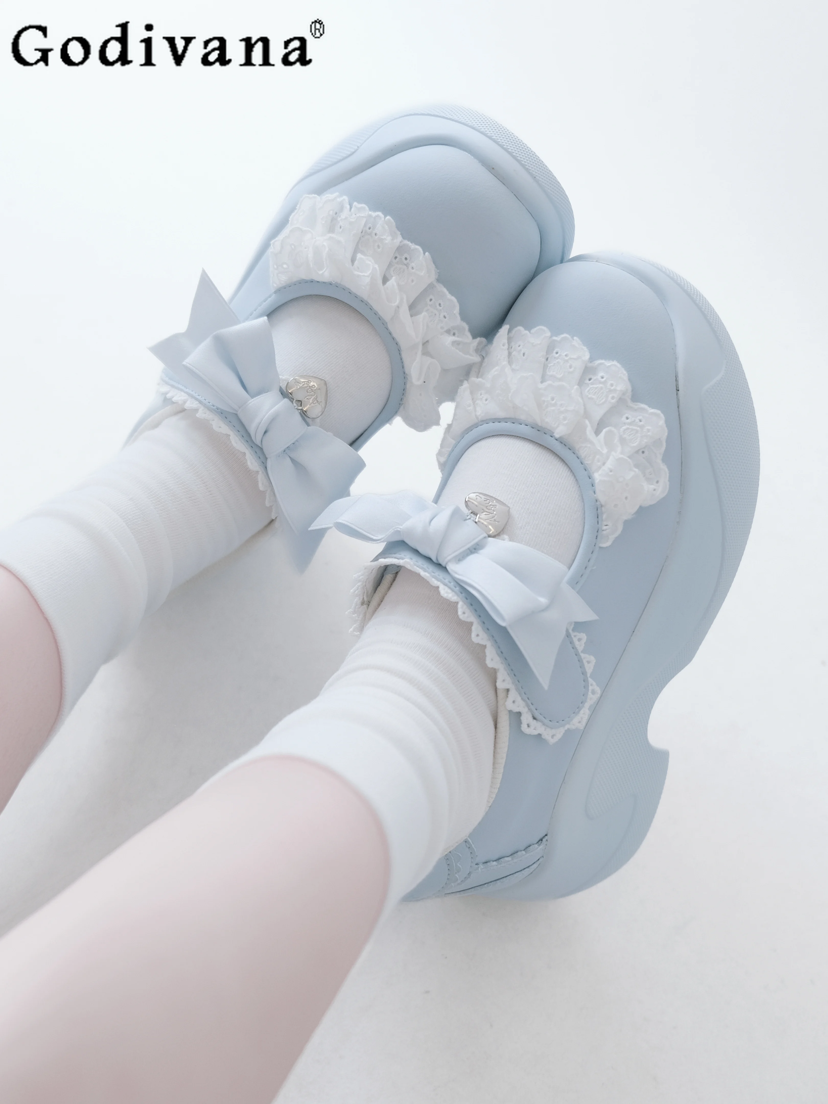 Original Sweet Japanese Girl Lace Bow Summer New Single Shoes Lightweight Versatile Student Casual Thick-soled Heightening Shoe
Original Sweet Japanese Girl Lace Bow Summer New Single Shoes Lightweight Versatile Student Casual Thick-soled Heightening Shoe