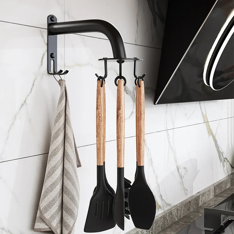 Aluminum Space Punch-Free Kitchen Organizer 360 Degree Rotatable Hooks Kitchen Cabinet Storage Hanging Rack
Aluminum Space Punch-Free Kitchen Organizer 360 Degree Rotatable Hooks Kitchen Cabinet Storage Hanging Rack