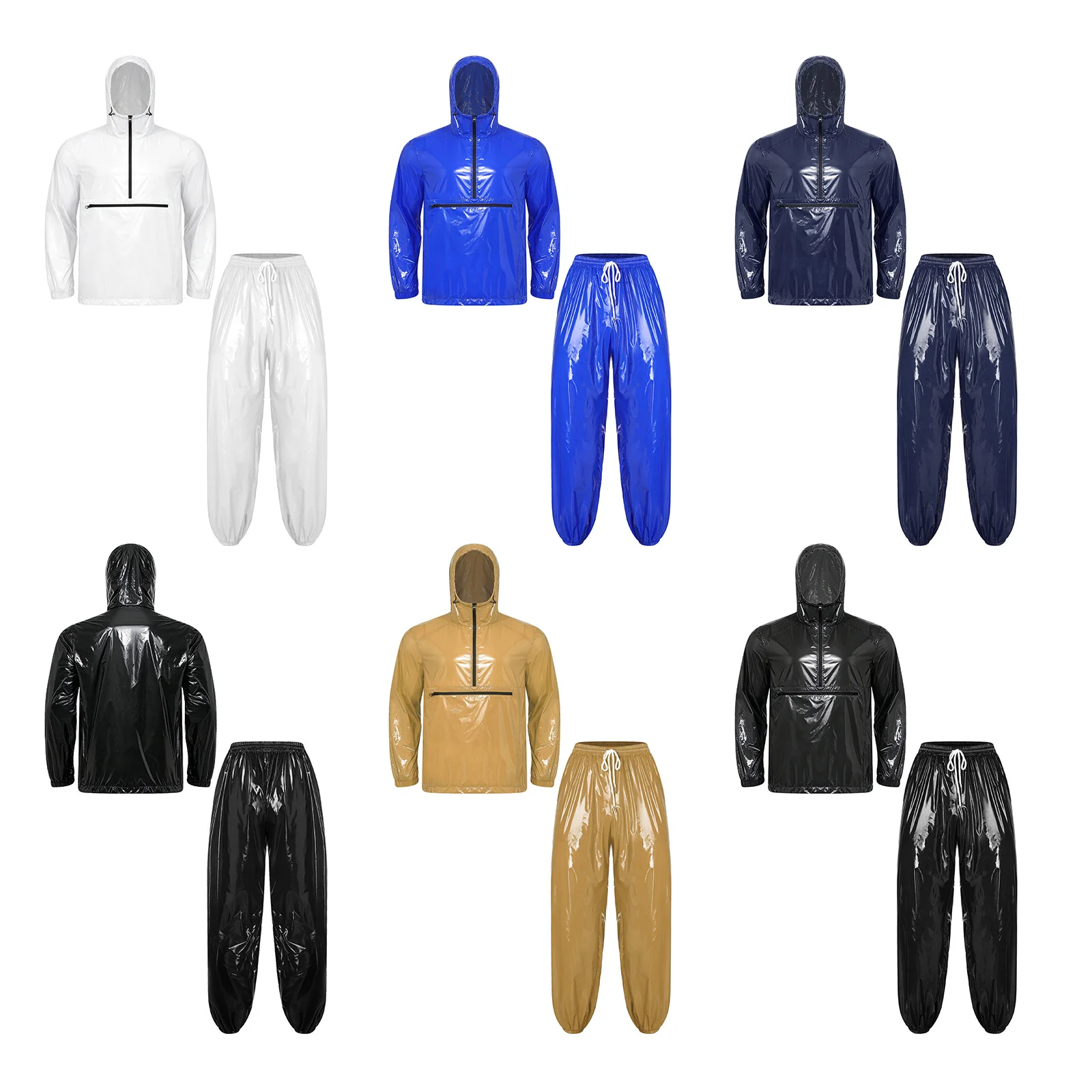 Mens Waterproof Outfit Long Sleeve Hood Jacket Windbreaker And Jogging Pants /Leakproof Diaper Cover Jumpsuit for Hiking Workout
Mens Waterproof Outfit Long Sleeve Hood Jacket Windbreaker And Jogging Pants /Leakproof Diaper Cover Jumpsuit for Hiking Workout