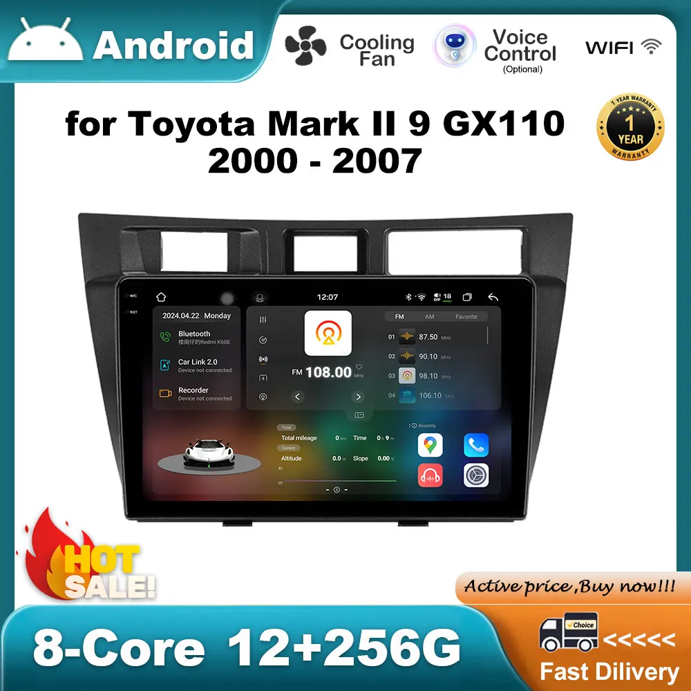 Android System Car Radio Video Multimedia Player for Toyota Mark II 9 GX110 2000 - 2007 GPS Navigation DSP Stereo WiFi Head Unit
Android System Car Radio Video Multimedia Player for Toyota Mark II 9 GX110 2000 - 2007 GPS Navigation DSP Stereo WiFi Head Unit